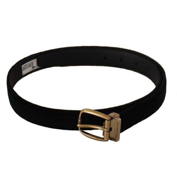 Dolce & Gabbana Velvet Belt Black Style Men Black Belts